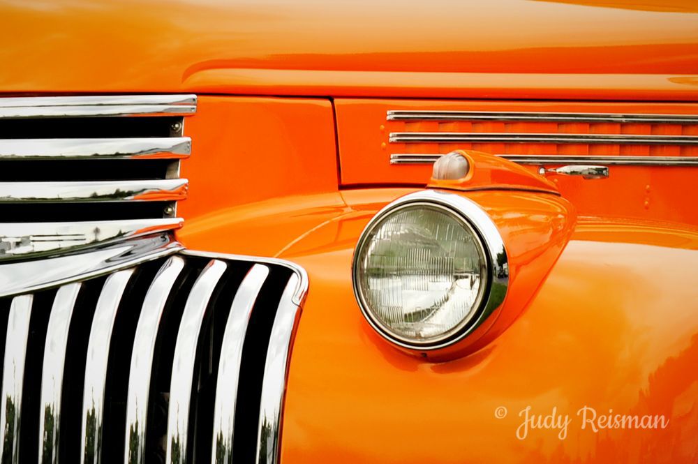 color old orange truck